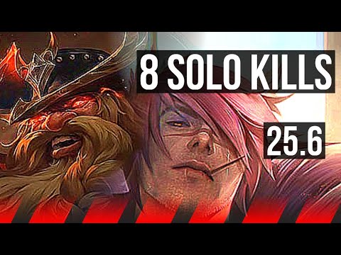 GRAGAS vs SETT (TOP) | 8 solo kills, 66% winrate, Legendary | KR Diamond | 25.6