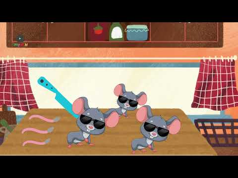 Three Blind Mice English Nursery Rhyme Song for Children with Lyrics - 3 Blind Mice | my happy hour