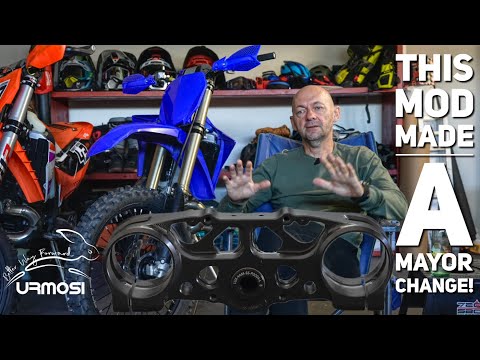 Dieser Mod sollte ein MUSS für die YZ250X, YZ250 / Luxon Triple Clamp / 22 mm Versatz sein
