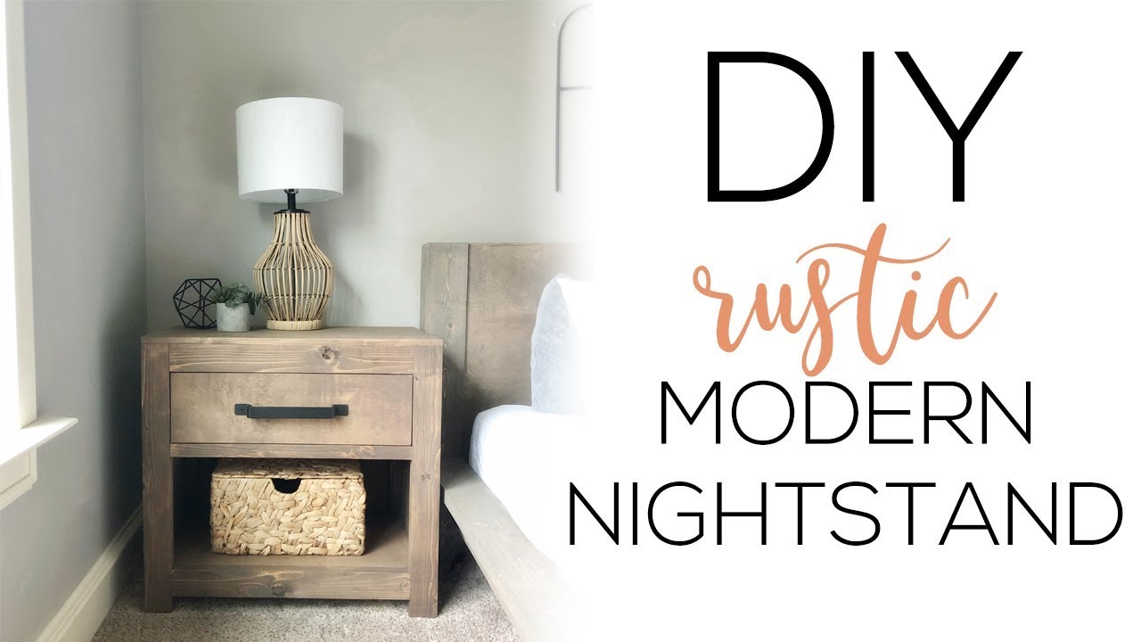 DIY Modern Rustic Nightstand