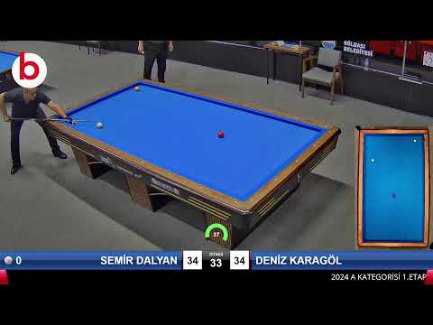 SEMİR DALYAN & DENİZ KARAGÖL Bilardo Maçı - 2024 A KATEGORİSİ 1.ETAP-2.TUR