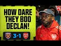 West Ham 3-1 Arsenal | How Dare They Boo Declan! (Ty)