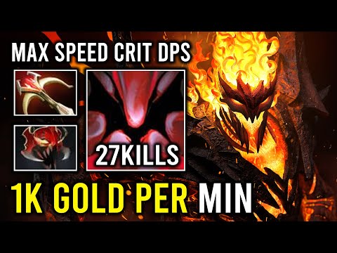 WTF More Than 1 Kill Per Min 100% Max Soul Right Click 1K GPM Carry Shadow Fiend Dota 2