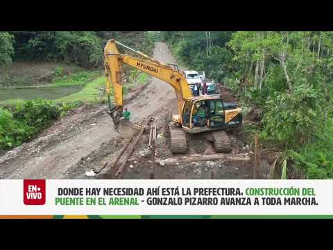PREFECTURA DA SOLUCIÓN DEFINITIVA EN RÍO BLANCO EL ARENAL - GONZALO PIZARRO, CON PUENTE NUEVO.