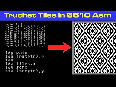 How I Programmed Truchet Tiles in 6510 Assembly Code On The Commodore 64