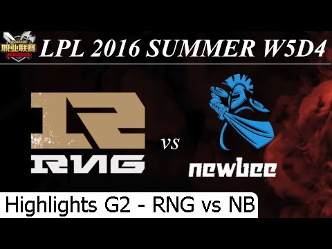 RNG vs NB Game 2 Highlights 26/06/2016 - LPL Summer 2016 W5D4M9 Royal Never Give Up vs Newbee