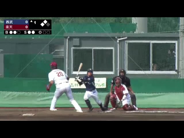 【ファーム】ライオンズ・斉藤彰 センター前にはじき返す先制の2点タイムリーヒット!! 2018/9/24 E-L(ファーム)