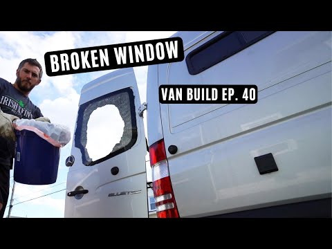 How to Replace a BROKEN Backdoor Window on a Camper Van - Van Build Ep 40