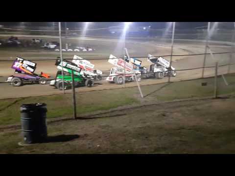 Sprint Car Roll Heat 3 - Bruce Pitt - Latrobe Speedway 18-03-17