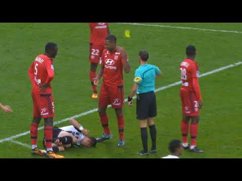 WATCH: Lyon defender Marcelo sent off for yellow card flick