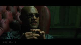 The Matrix: Neo meets Morpheus (blue pill, red pill)