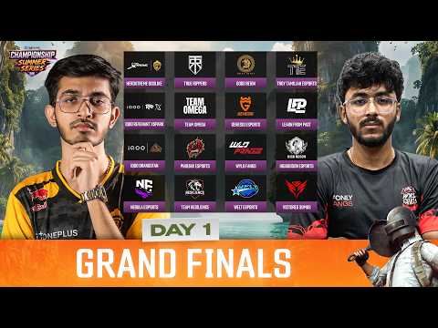 ONEGAME BGMI - Summer Championship Series | Grand Finals | Day 1 | #godlike #OG #Omega #xspark #TR