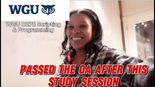 WGU D278 Scripting & Programming Foundations Study Session | WGU Software Engineering Online Degree