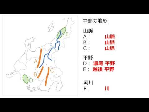 Região de Chubu ① Topografia e clima