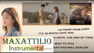 Gummy 거미 You Are My Everything English Ver  Karaoke instrumental Official
