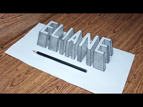Draw 3d names for subscribers by Simple drawing tutorial