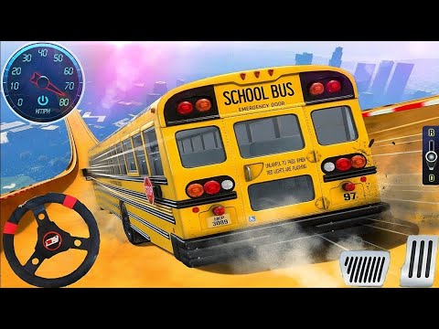Mega Ramp Bus Stunts Simulator: Coach Bus Extreme Stunt Racing - Android GamePlay
