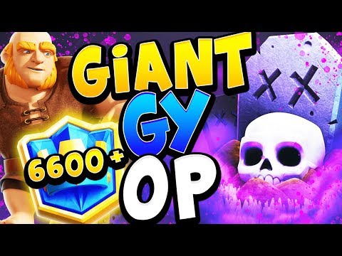 6600+ TOP LADDER with BEST GIANT GRAVEYARD DECK! - CLASH ROYALE
