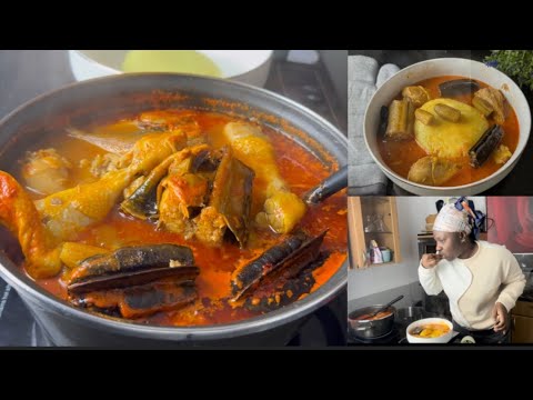 How To Make Chicken Light soup With Fufu// Cooking one of African street food Fufu #africafood #fufu