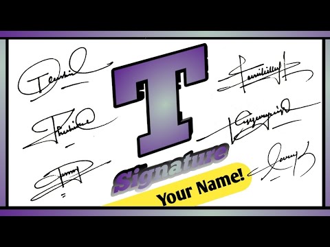 T Signature Style। How to creat my name Signature। Critical Signature