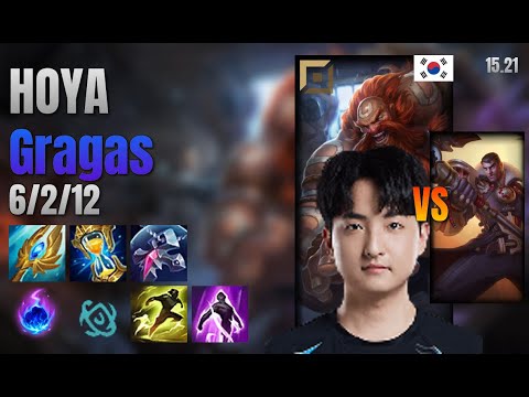 HOYA Top Gragas vs Jayce lol KR solo rank Full Game 15.21 | 호야 그라가스 vs 제이스