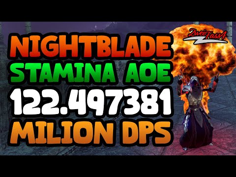 Stamina Funny "AOE" Nightblade | 122.497381 million DPS | ESO - Necrom