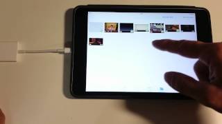 Apple iPad video file transfer using Lightning to SD card reader