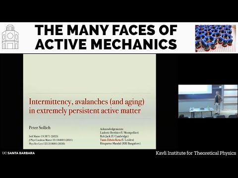 Intermittency, avalanches & aging in extremely persistent active... ▸ Peter Sollich (Uni Goettingen)