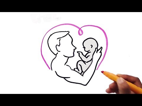 5 Simple Drawing on Fathers Day | Fathers Day Drawing...