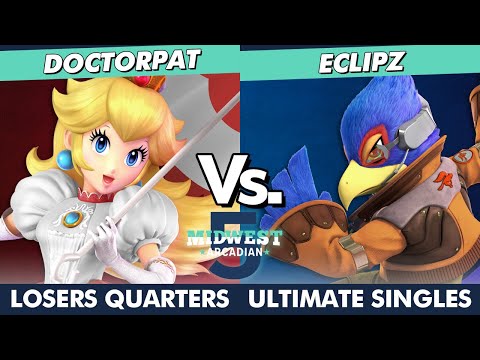 Midwest Arcadian 5 Losers Quarters - Doctorpat (Peach) Vs. Eclipz (Falco) SSBU Ultimate Tournament