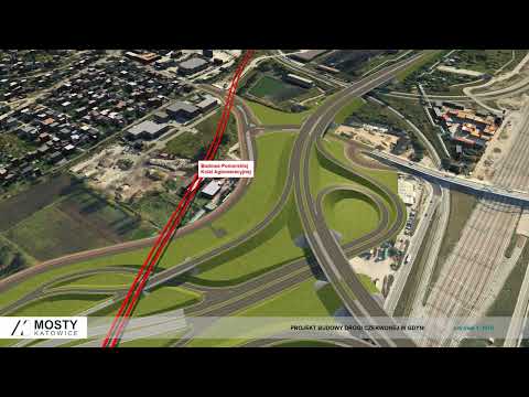 Wizualizacja Drogi Czerwonej odcinek 1 wariant W1D