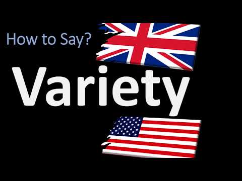 Part of a video titled How to Pronounce Variety? (2 WAYS!) UK/British Vs ... - YouTube