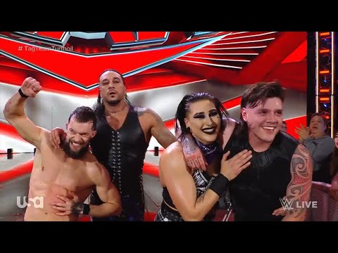Rhea Ripley Helps Dom & Damian Priest Win Tag Team Turmoil vs. Street Profits on Raw (Jan. 9, 2023)