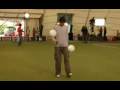 Amazing Kaka juggling two balls at the same time!