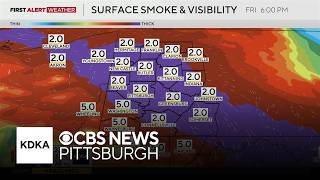 Wildfire smoke and air quality worsens in Pittsburgh on Friday | KDKA-TV Afternoon Forecast (7/17)