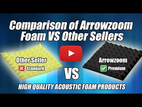 Arrowzoom New 12 pcs Black 19.6 x 19.6 x 1.9 in Wedge Tile Acoustic Studio Foam Sound Absorbing Panel KK1134 image 11