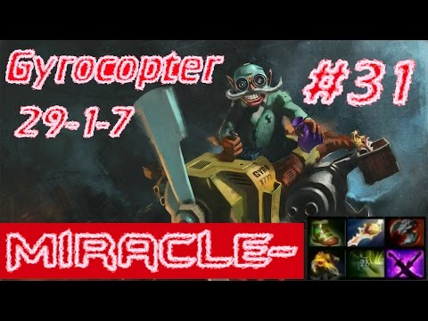 #31 Dota2 Top MMR Miracle- plays Gyrocopter - (29-1-7) - Full game