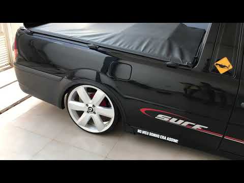 Saveiro suspensão a ar 😍, tocando barões da pisadinha