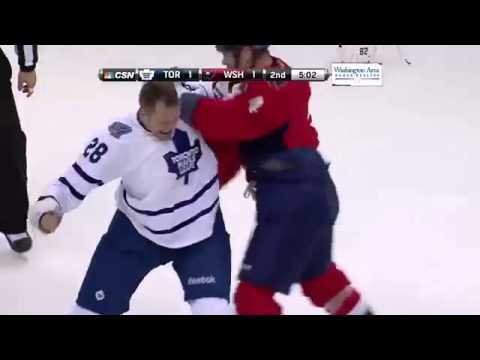 Colton Orr (Toronto Maple Leafs) vs. John Erskine (Washington Capitals) fight