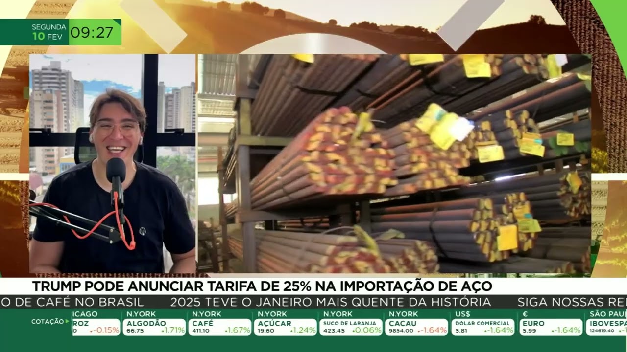 Trump pode anunciar tarifa de 25% na importação de aço