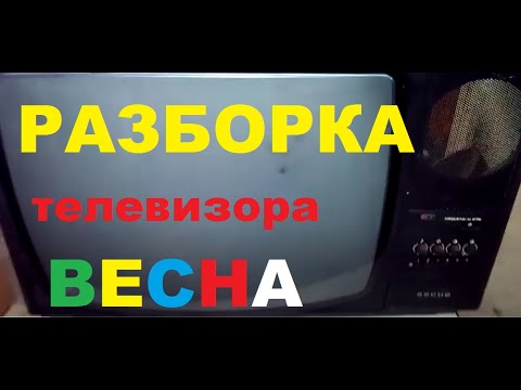 Обзор цветного телевизора Весна  1985  г/в.