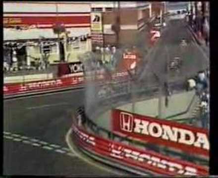 1989 - Birmingham Superprix - Mark Blundell near accident
