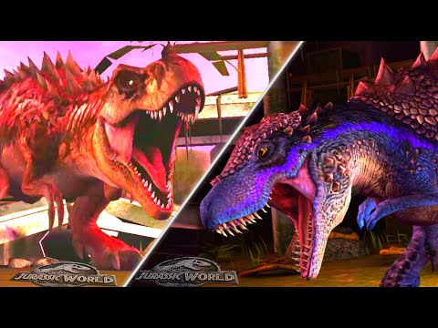 T-REX GEN 2 vs GLYTHRONAX MAX FULL X5 PACK  - JURASSIC WORLD THE GAME