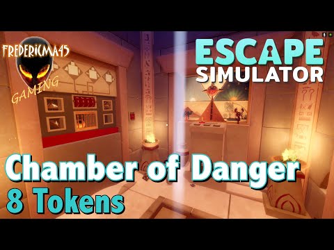 Escape Simulator : CHAMBER OF DANGER Labyrinth of Egypt / 8 Tokens Location - Uber Skull Achievement