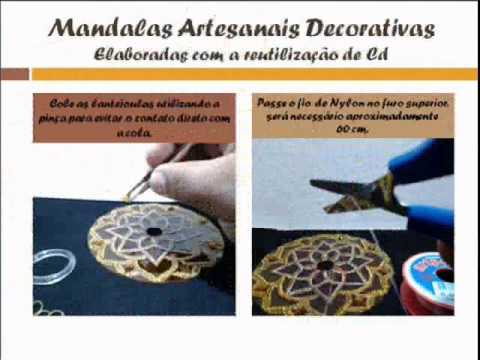 Mandala em CD - Passo a passo.