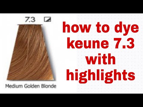 how to dye keune 7.3 hair color # how to do  highlights and hair color with keune 7.3@MariaFarhan
