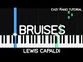 Lewis Capaldi - Bruises (Easy Piano Tutorial)