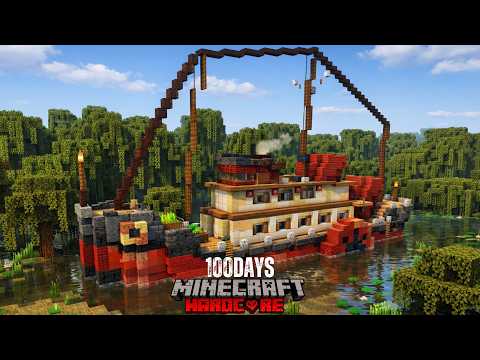ผมติดอยู่บนเรือกลางป่าอเมซอน 100 วัน…ไม่มีทางหนี | Minecraft Hardcore