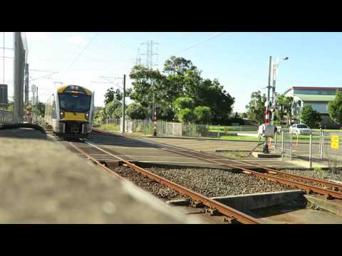 two Auckland electric units meet at Portage road New Lynn