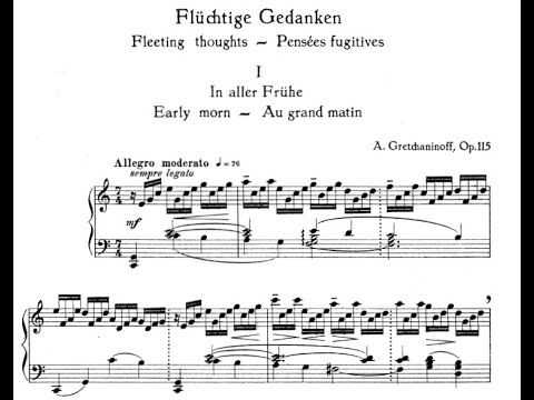 Alexander Gretchaninov - Pensees Fugitives, Op. 115